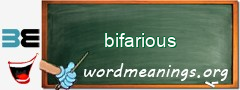 WordMeaning blackboard for bifarious